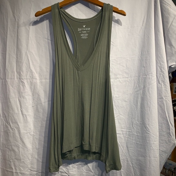 American Eagle Outfitters Tops - army green soft tank